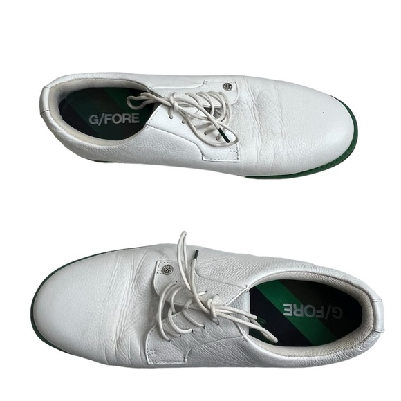 G/Fore Golf Shoes Gallivanter White Pebble Leather Lace Up Men’s size 12 main image 7